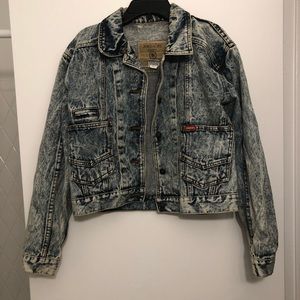 JORDACHE Acid Wash Denim Jacket